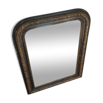 Gold and black Napoleon III mirror