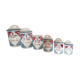 Series of 6 Sarreguemines spice jars