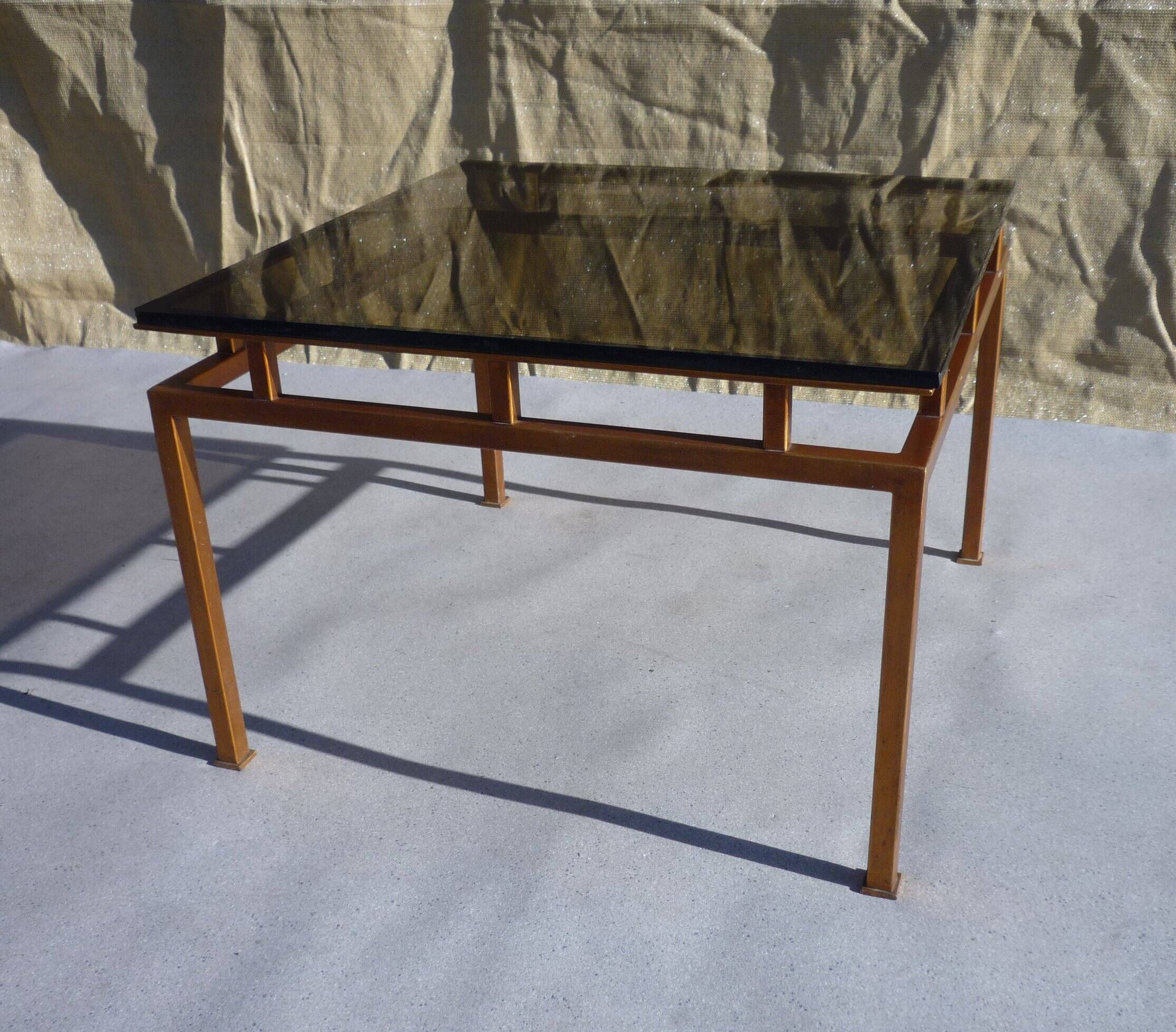 Table d'appoint verre fumé