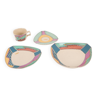 Postmodern porcelain set ‘Flash one’ from Dorothy Hafner for Rosenthal