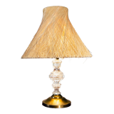 Lamp year 50, glass, brass and straw