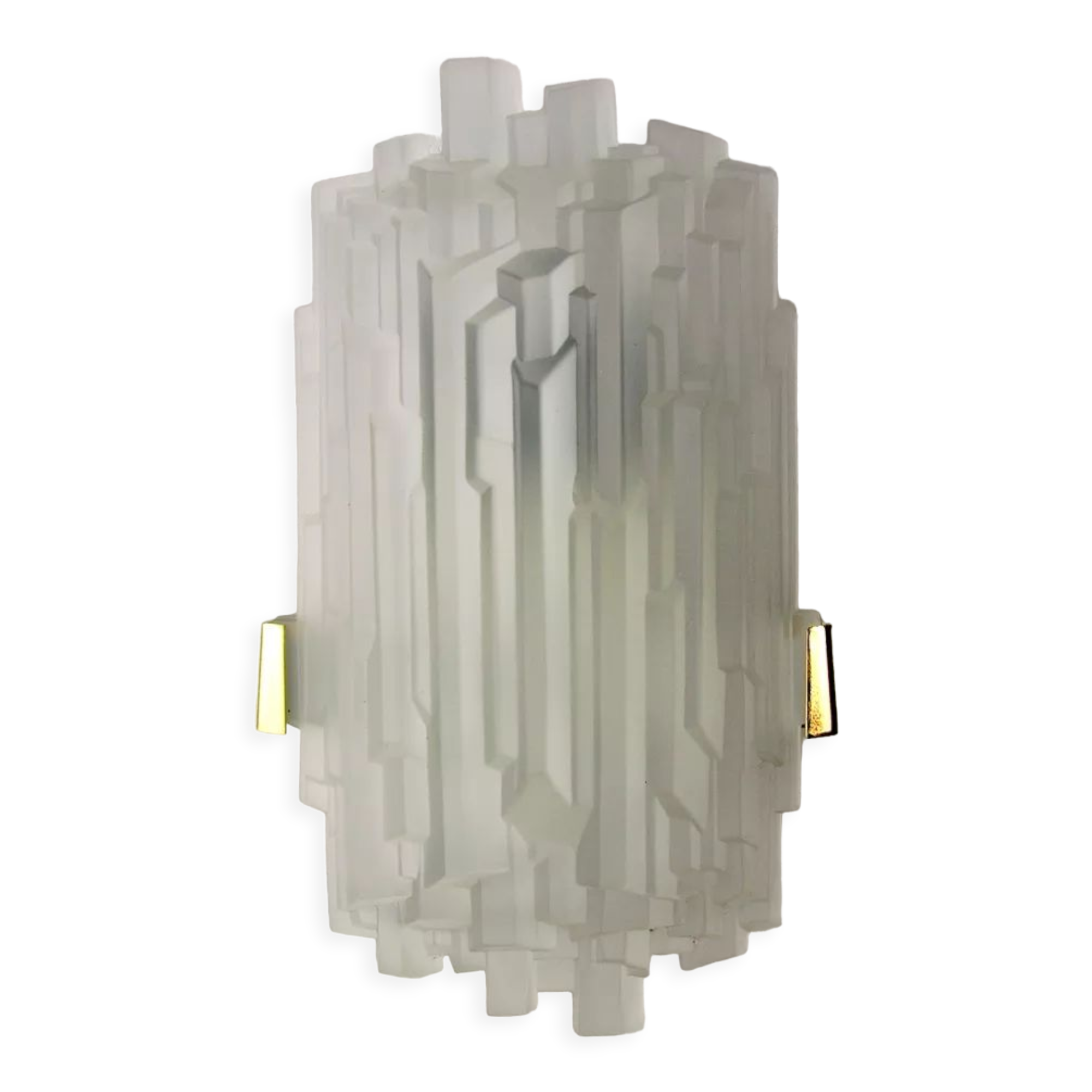 Wall lamp J.T Kalmar, frosted glass Austria 1970