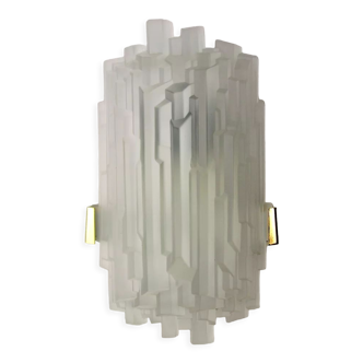 Wall lamp J.T Kalmar, frosted glass Austria 1970