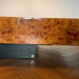 Jean-Claude Mahey coffee table in vintage 70s burr walnut