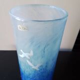 Kosta Boda Sweden Art Decor Vase Sea and Seagulls