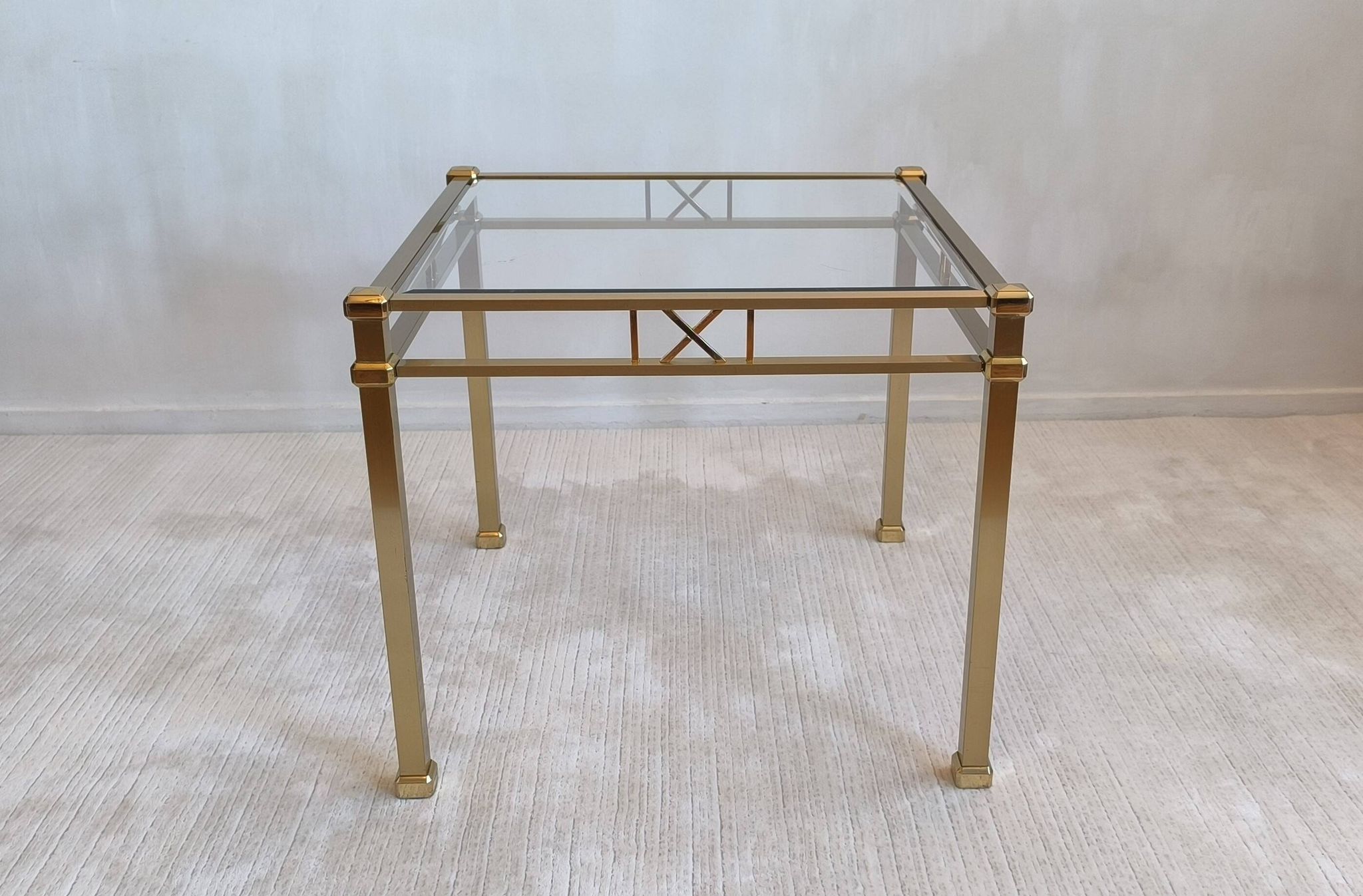 Beautiful square gold coffee table Orsenigo Italy collection 'Art Deco'