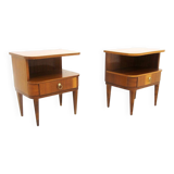 Set de 2 tables de chevet en acajou, Swedish Modern, Suède, 1940