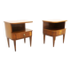 Set of 2 mahogany bedside tables, Swedish Modern, Sweden, 1940