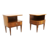 Set of 2 mahogany bedside tables, Swedish Modern, Sweden, 1940