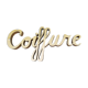 Lettrages en zinc "coiffure" 1950