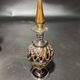 Set of 8 blown glass perfume bottles gilded with 12 carat gold