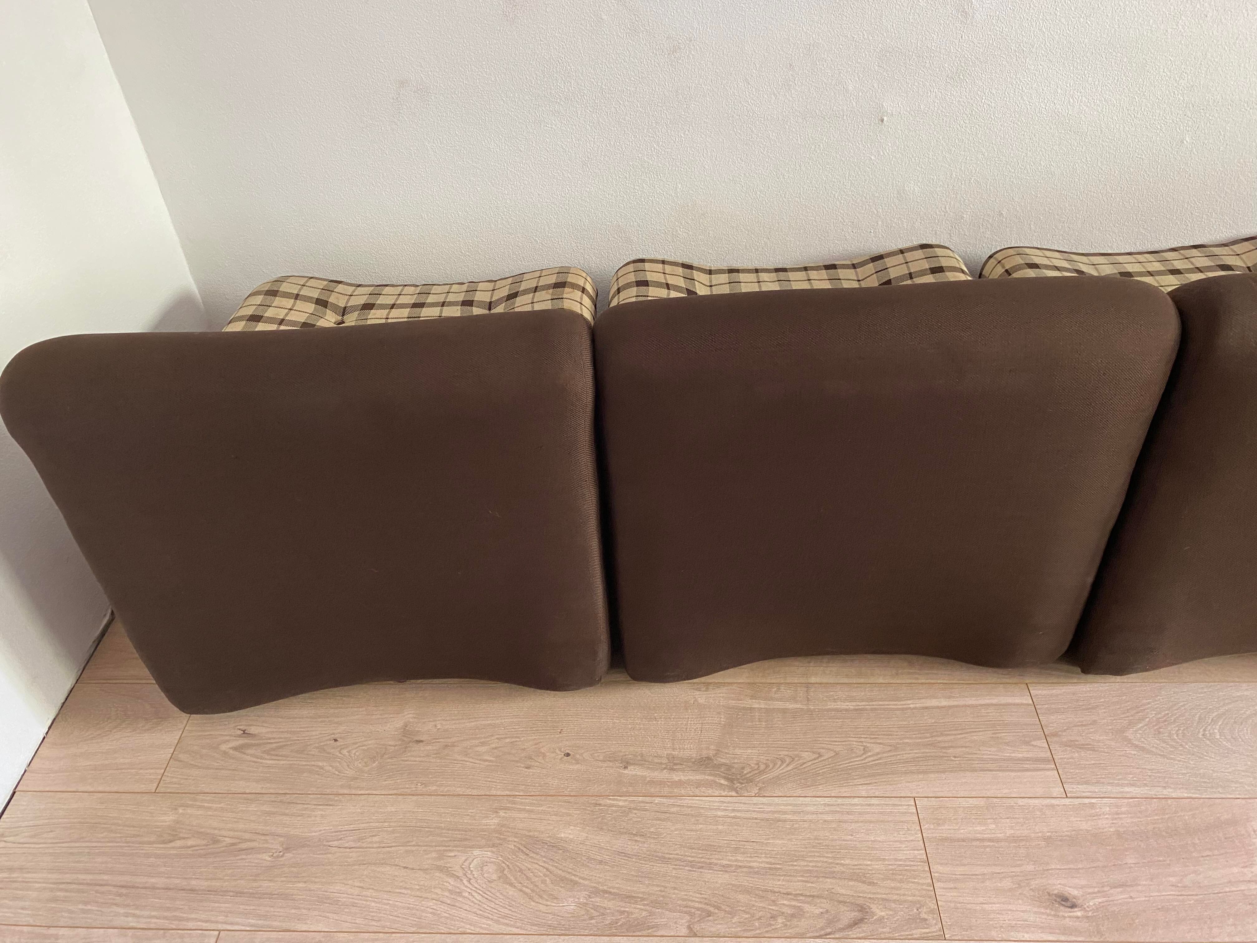 6 armchairs fabric in rigid polystyrene year 50/60