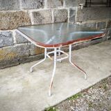 Old garden pedestal table