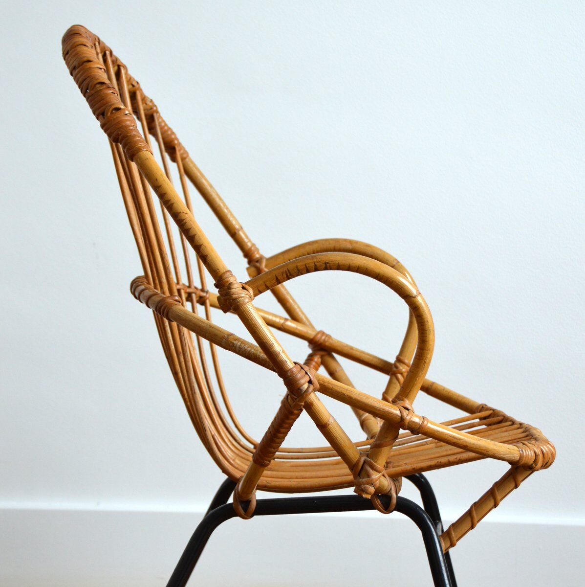 Vintage rattan armchair