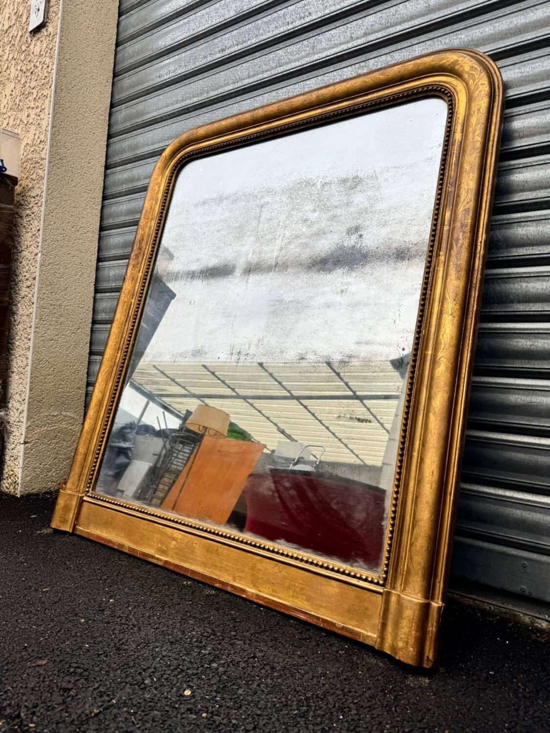 Large gold mirror Louis Philippe 19th century 121/105