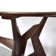 Midcentury Italian Oblong Marble Effect Table With Wood Base.
