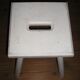 Tabouret bois vintage à pieds compas