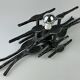 60's 70's brutalist wall lamp iron & glass wall sconce design