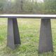 Pair of metal consoles