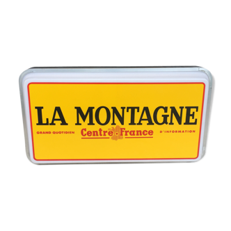 Enseigne lumineuse vintage d'extérieur "la montagne", années 80-90