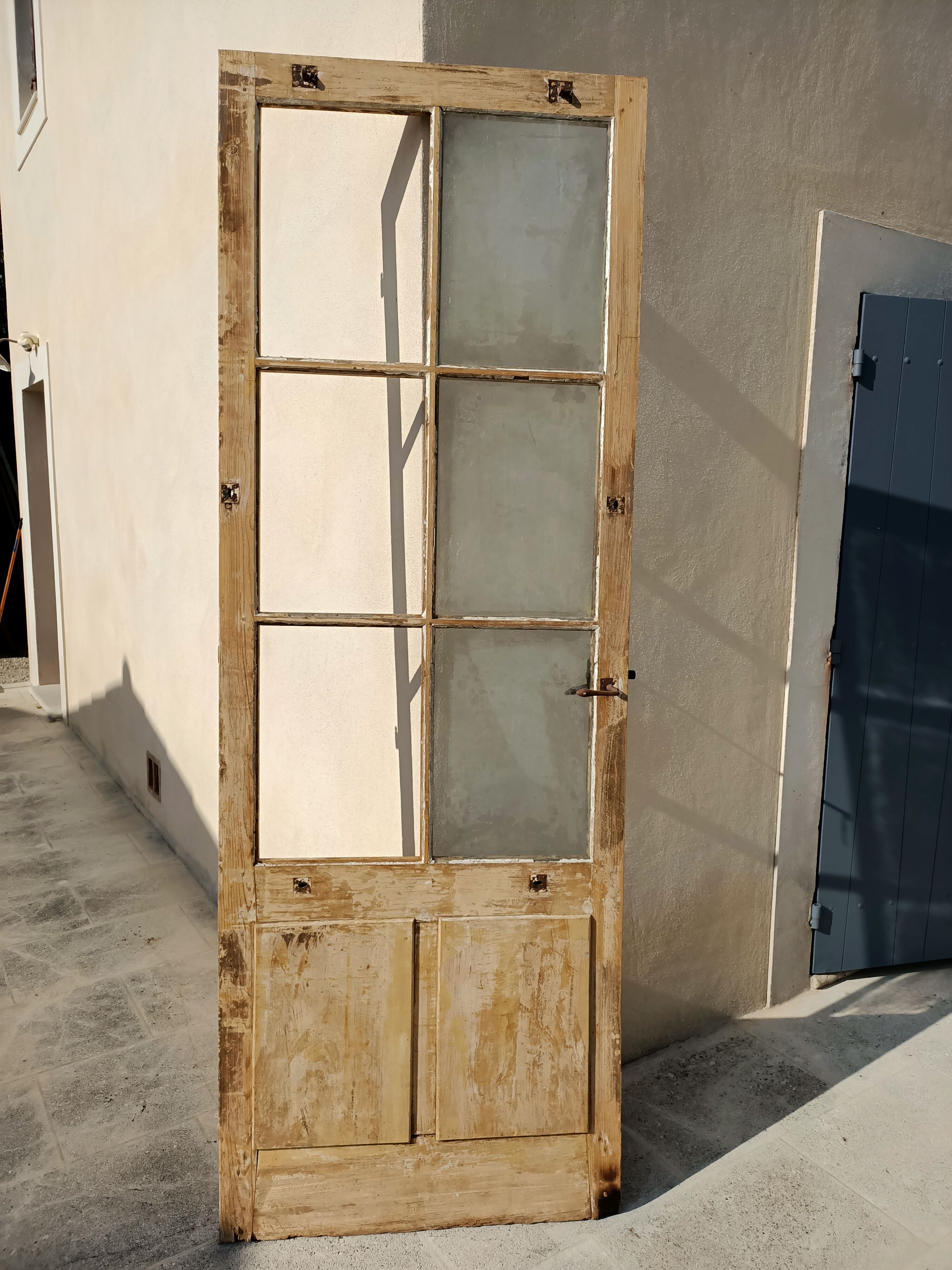 Porte ancienne 6 carreaux 86x243
