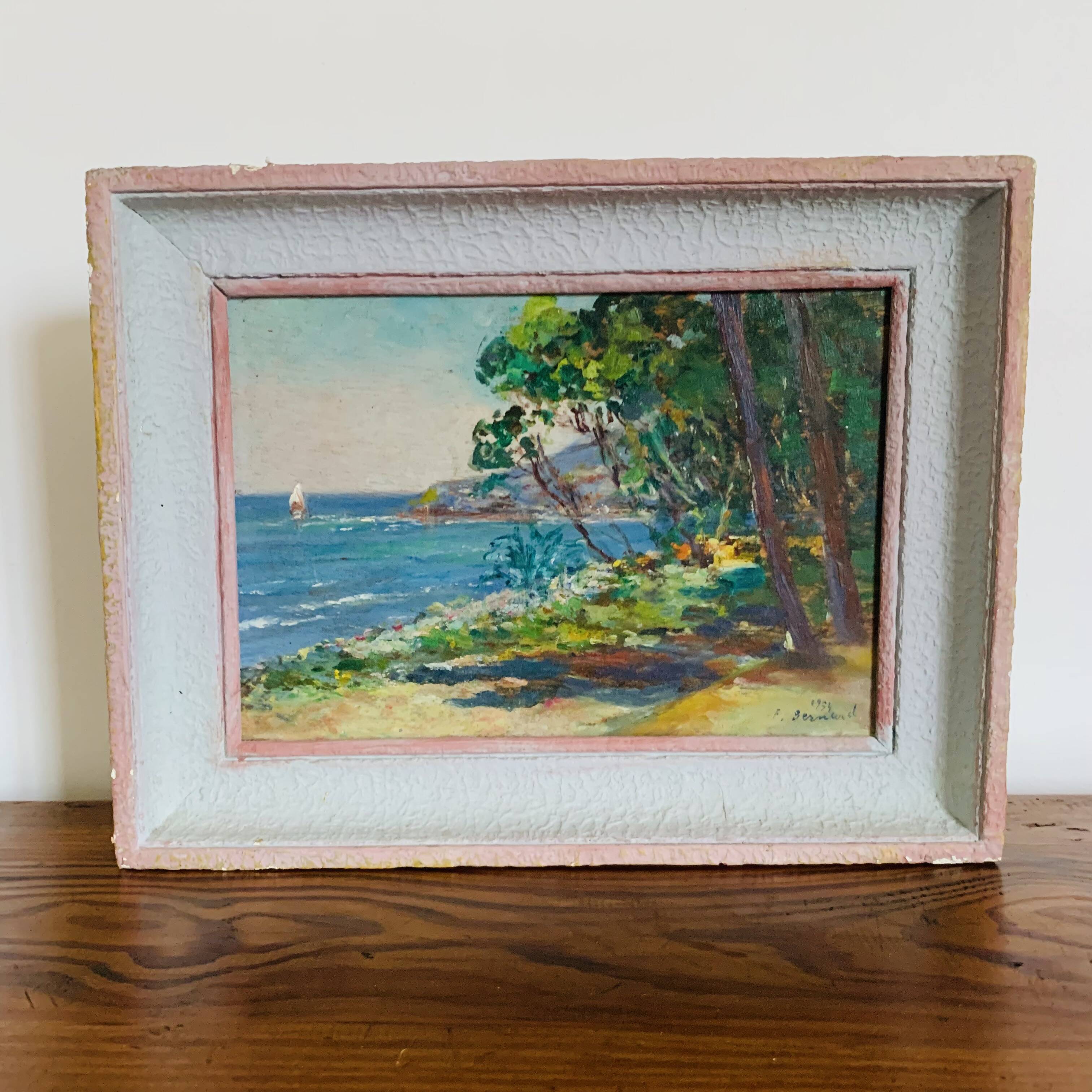 “Sea View” painting from the 1950s