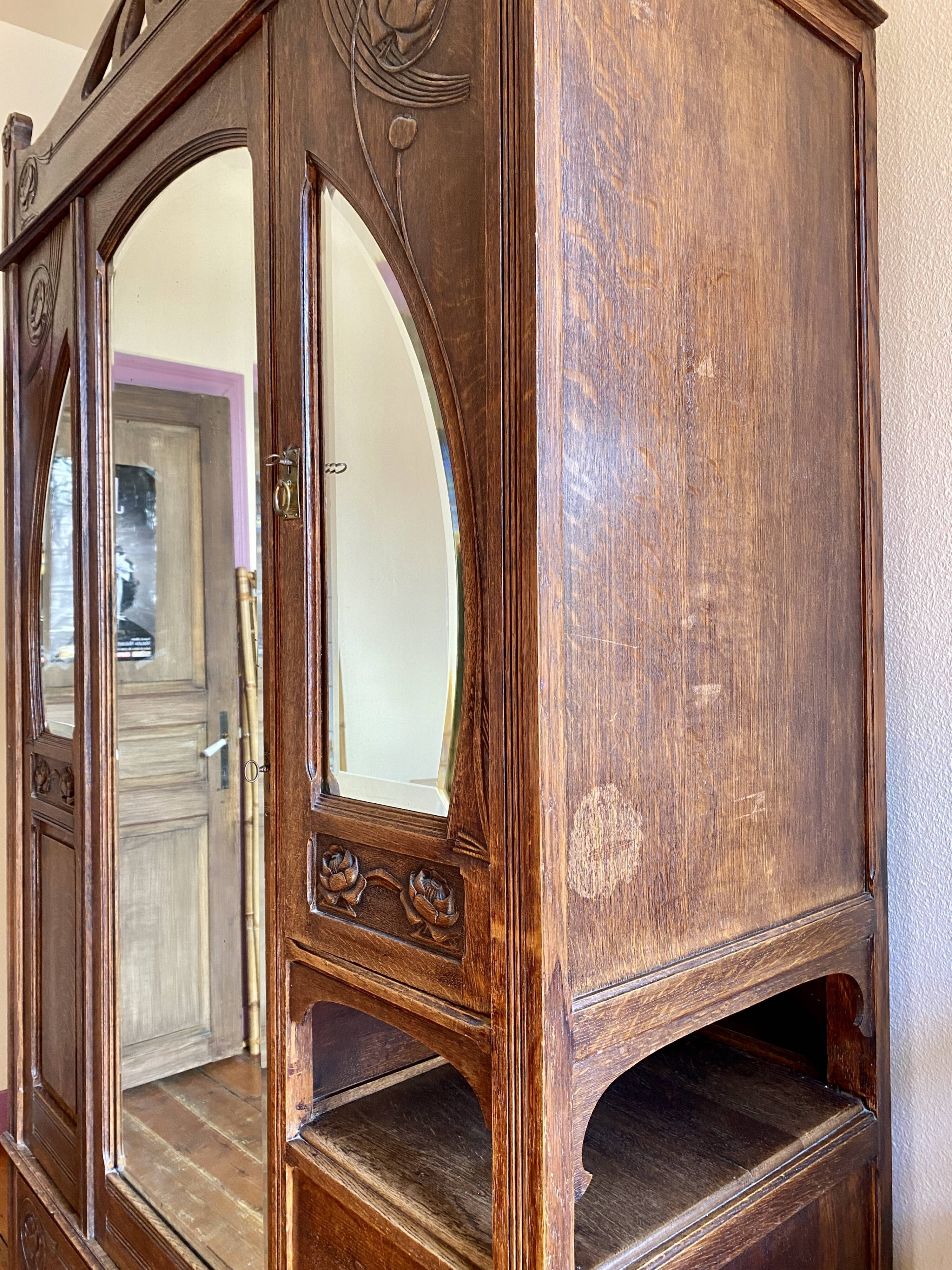 Armoire, lingère, penderie art nouveau/art déco