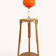 Murano Orange Cased Glass Large Goblet Vase, Italy, 1970s