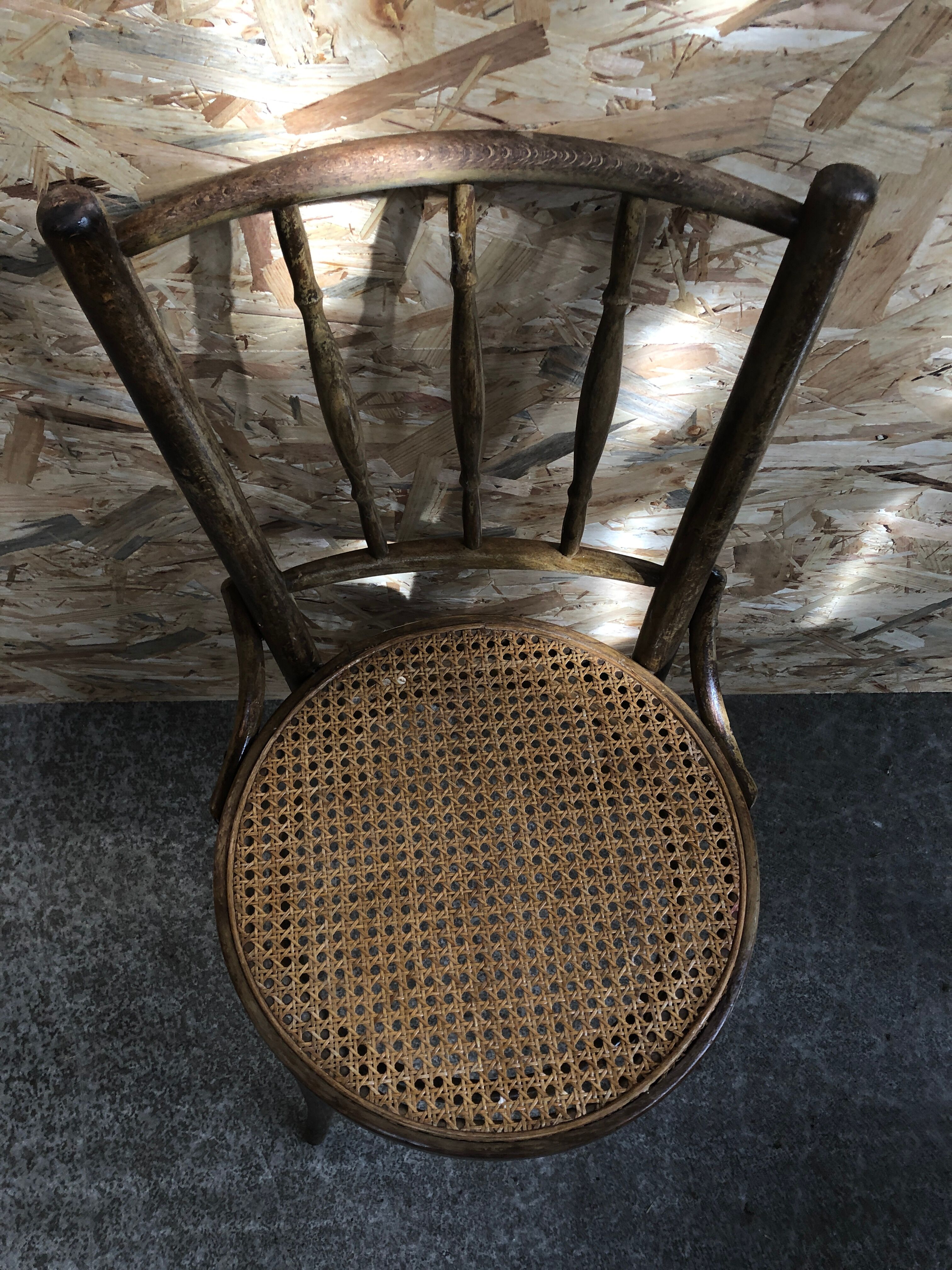 Old Chair Bistro Wood + Seat Cannée Vintage