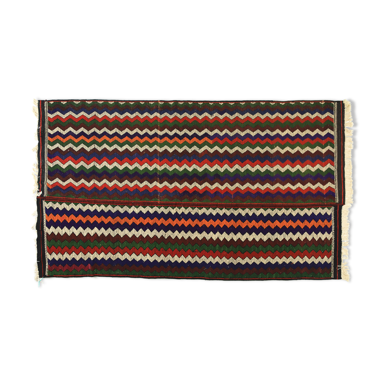 Anatolian handmade kilim rug 226 cm x 132 cm
