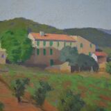 Victor VIC-DAUMAS (1909-2002) HSP 50x36cm Landscape of Provence School of Paris