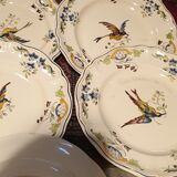 15 plates longchamp model clery decor bird