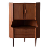 Meuble d'angle en teck avec bar