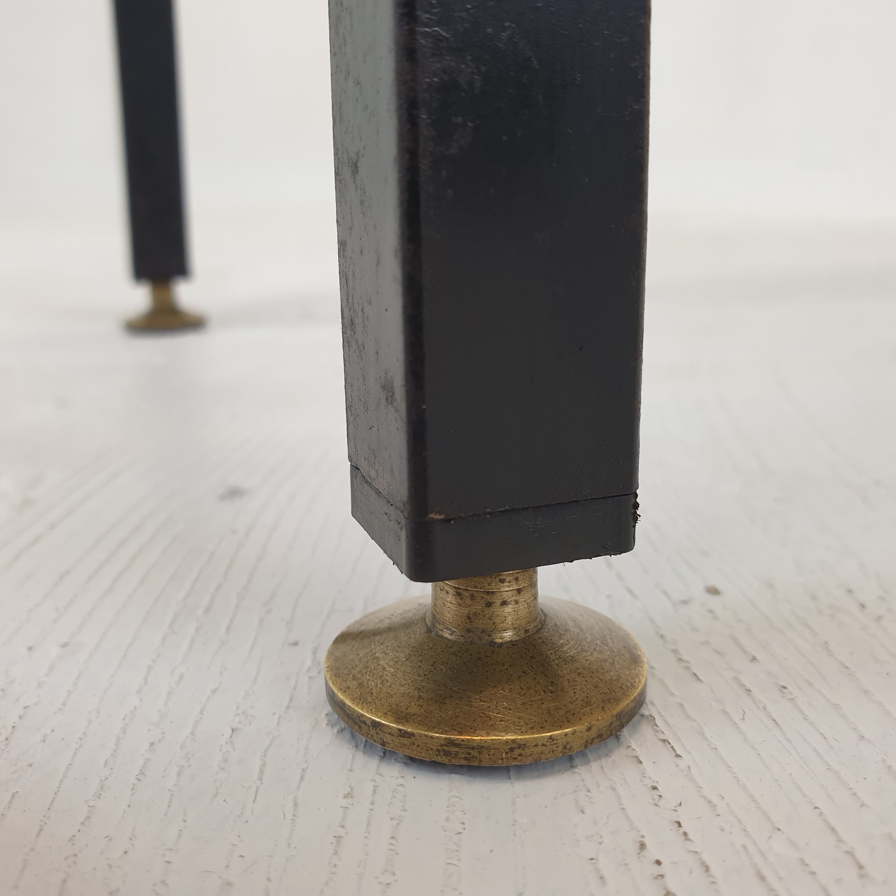 Bench in Teak with Brass Feet, Italy, 1950s