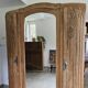 Armoire Art déco, 3 portes, 1 miroir, sablée