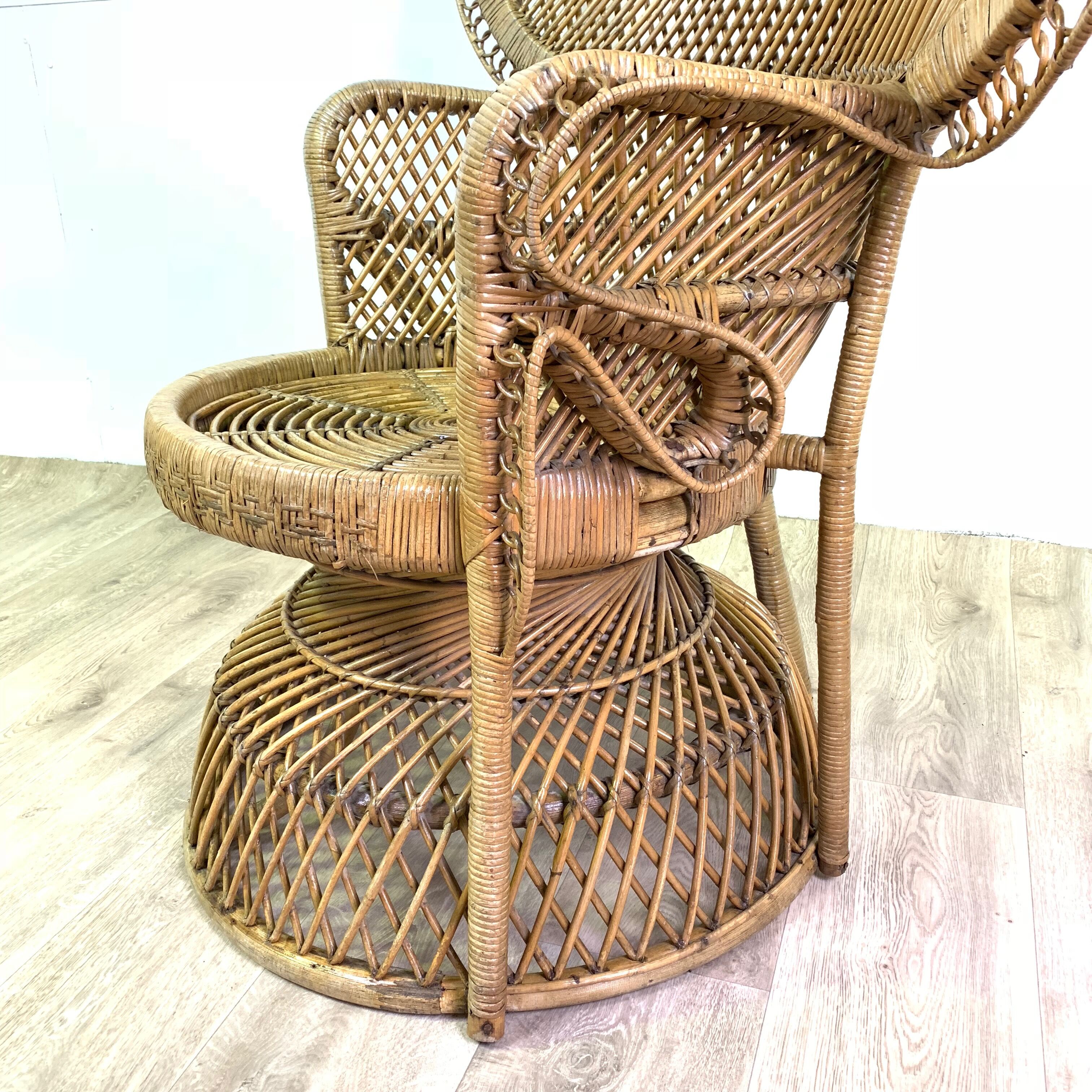 Emmanuelle wicker rattan armchair
