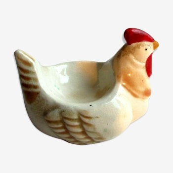 Coquetier céramique art déco vintage poule