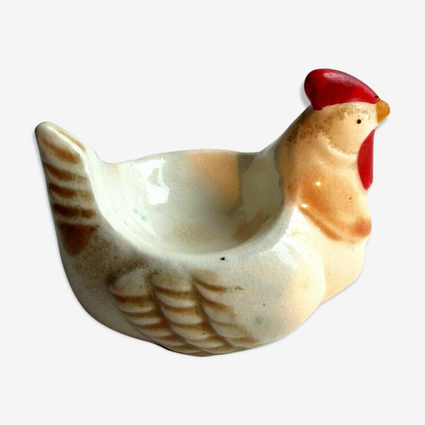 Coq et poule en céramique - Porcelaine des Pins