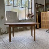 70s oval pine table from Les Arcs
