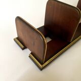 Adjustable bookend 1900 EM.Terquem, wood and brass