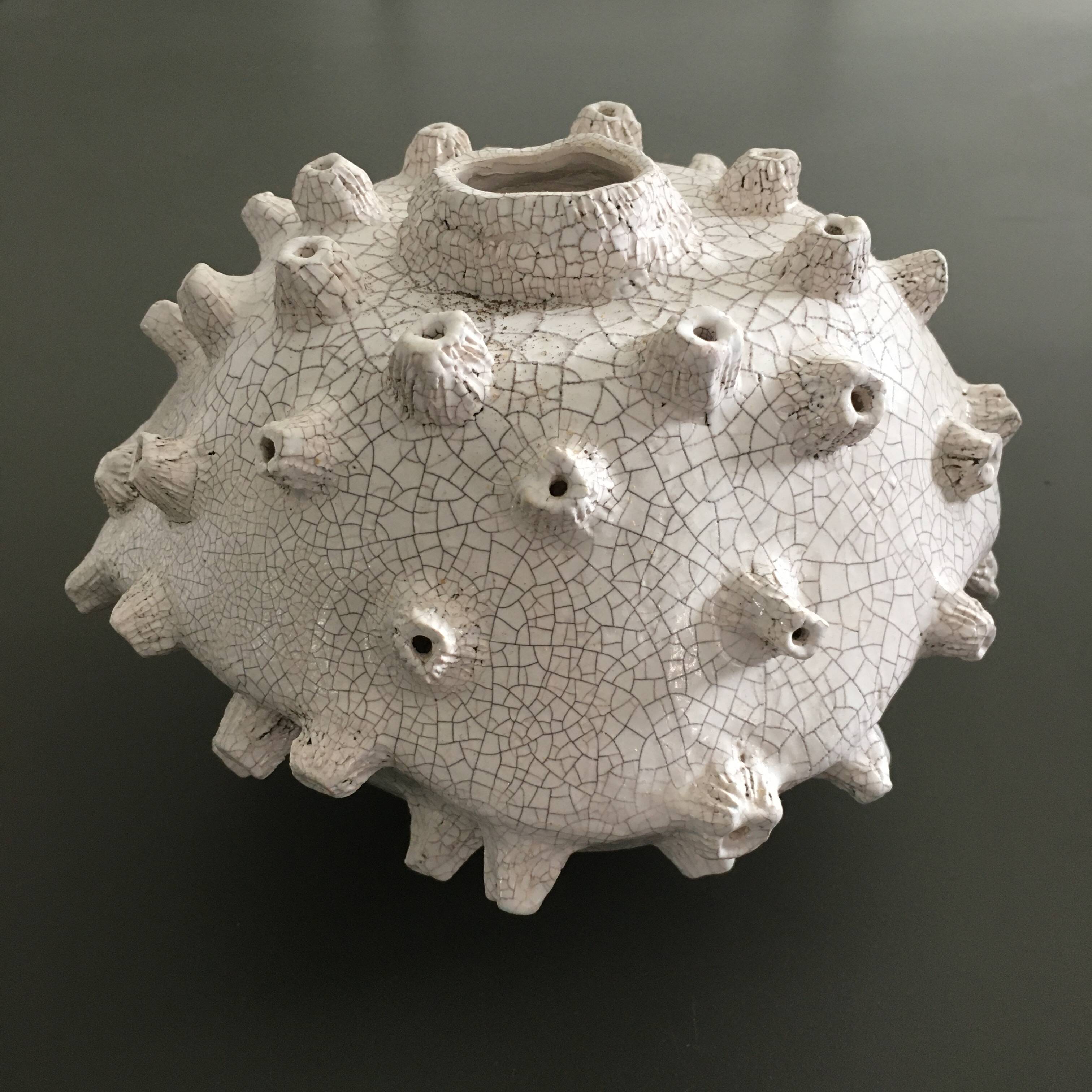 Artist's vase in raku