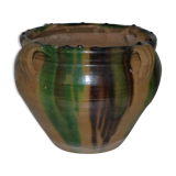 Pot glazed pot cache style Poteries d'Albi terracotta