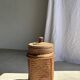 Large Indonesian wicker fishing basket with lid H65 D33