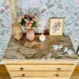 Art Deco chest of drawers with marble top
