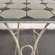 White wrought iron table