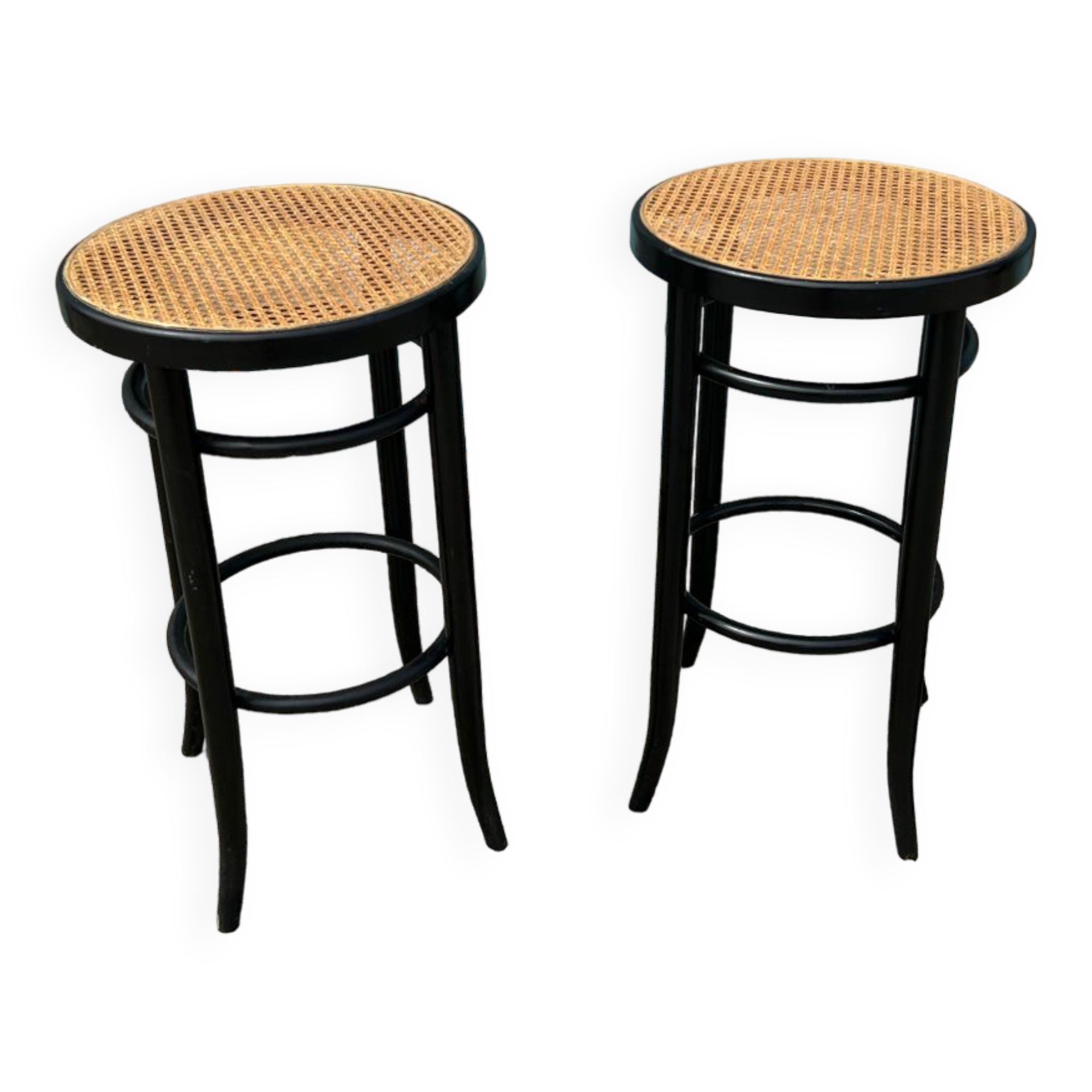 High rattan bar stools