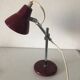 Vintage 1960 children's desk lamp, burgundy bedside table - 26 cm