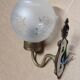 Vintage ball wall light - mid century style - bronze and frosted glass - excellent condition