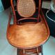 High chair wood and cannage