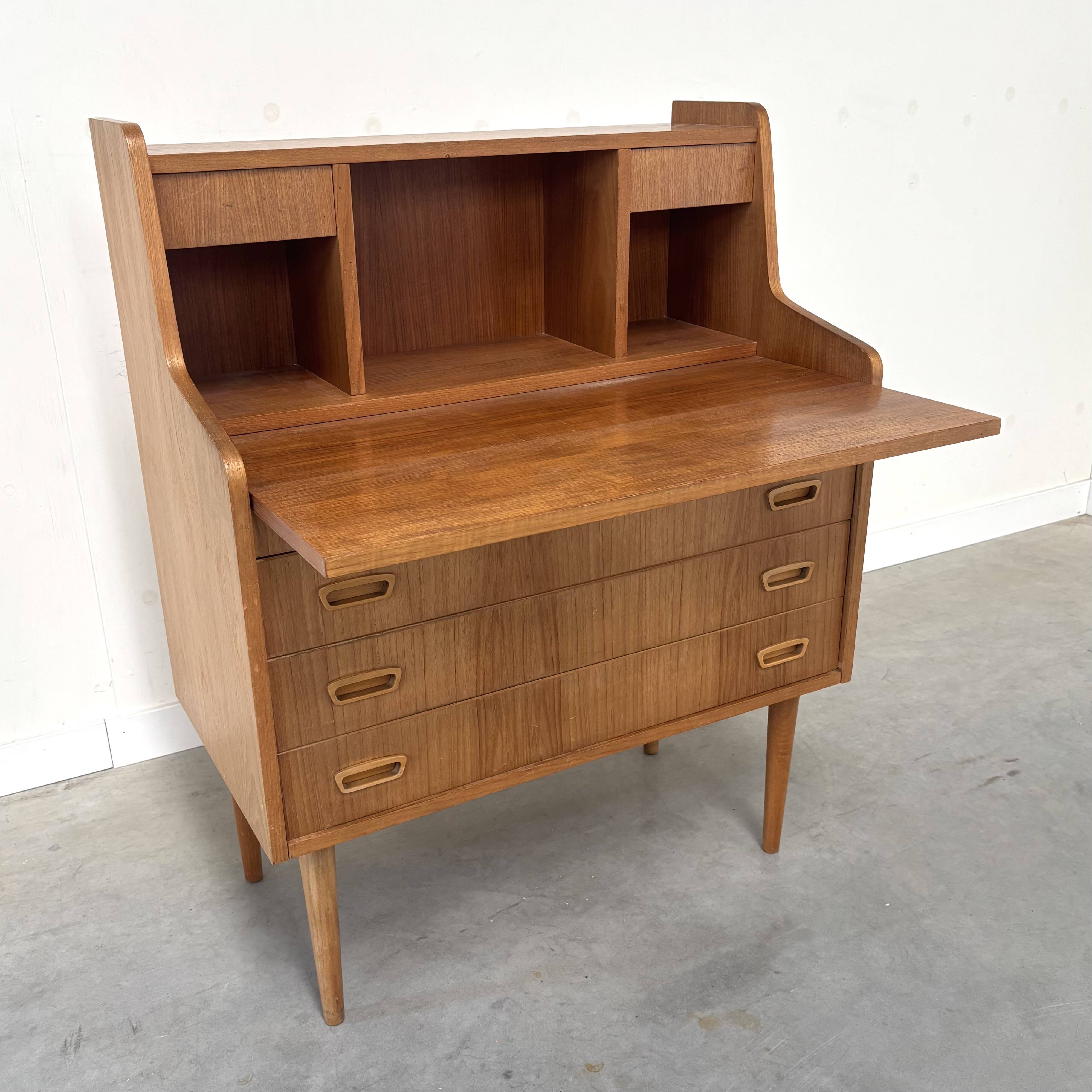 Danish teak secretaire 1960s